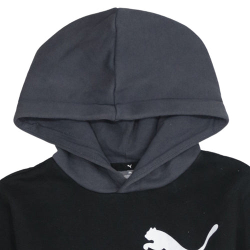 Puma Boys Black Hoodie 13-14 Years Pullover Fleece Sweatshirt