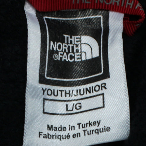 The North Face Boys Black Pullover Hoodie L Embroidered Logo Sweatshirt