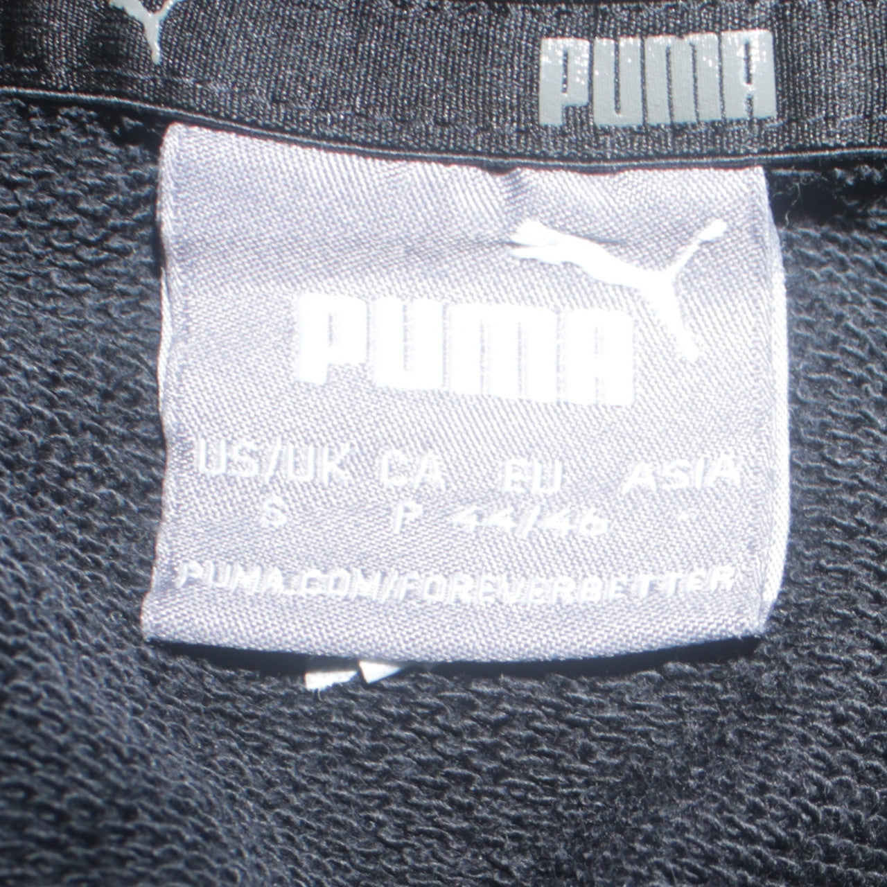 Puma Men's Black Small Pullover Hoodie with Logo Print