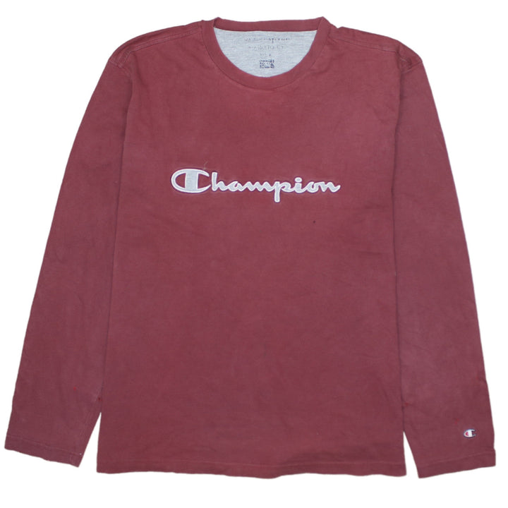 Champion Men's Red XL Pullover Sweatshirt Embroidered Logo
