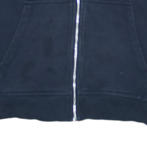 Nike Mens Blue Full Zip Hoodie Size M Cotton Fleece Sweatshirt