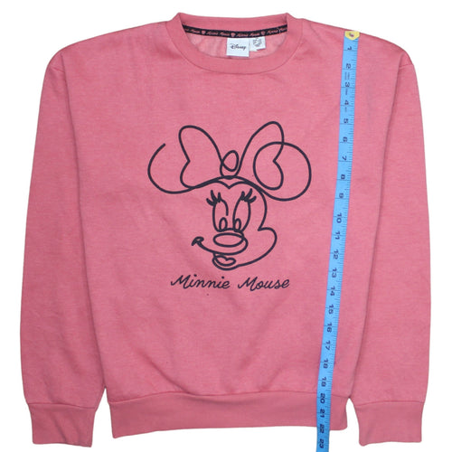 Disney Women’s Pink Minnie Mouse Pullover Sweatshirt XS
