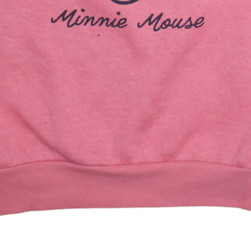 Disney Women’s Pink Minnie Mouse Pullover Sweatshirt XS
