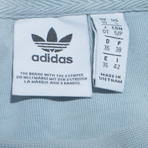 Adidas Women Blue Crew Neck Pullover Sweatshirt Size 10