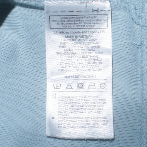 Adidas Women Blue Crew Neck Pullover Sweatshirt Size 10