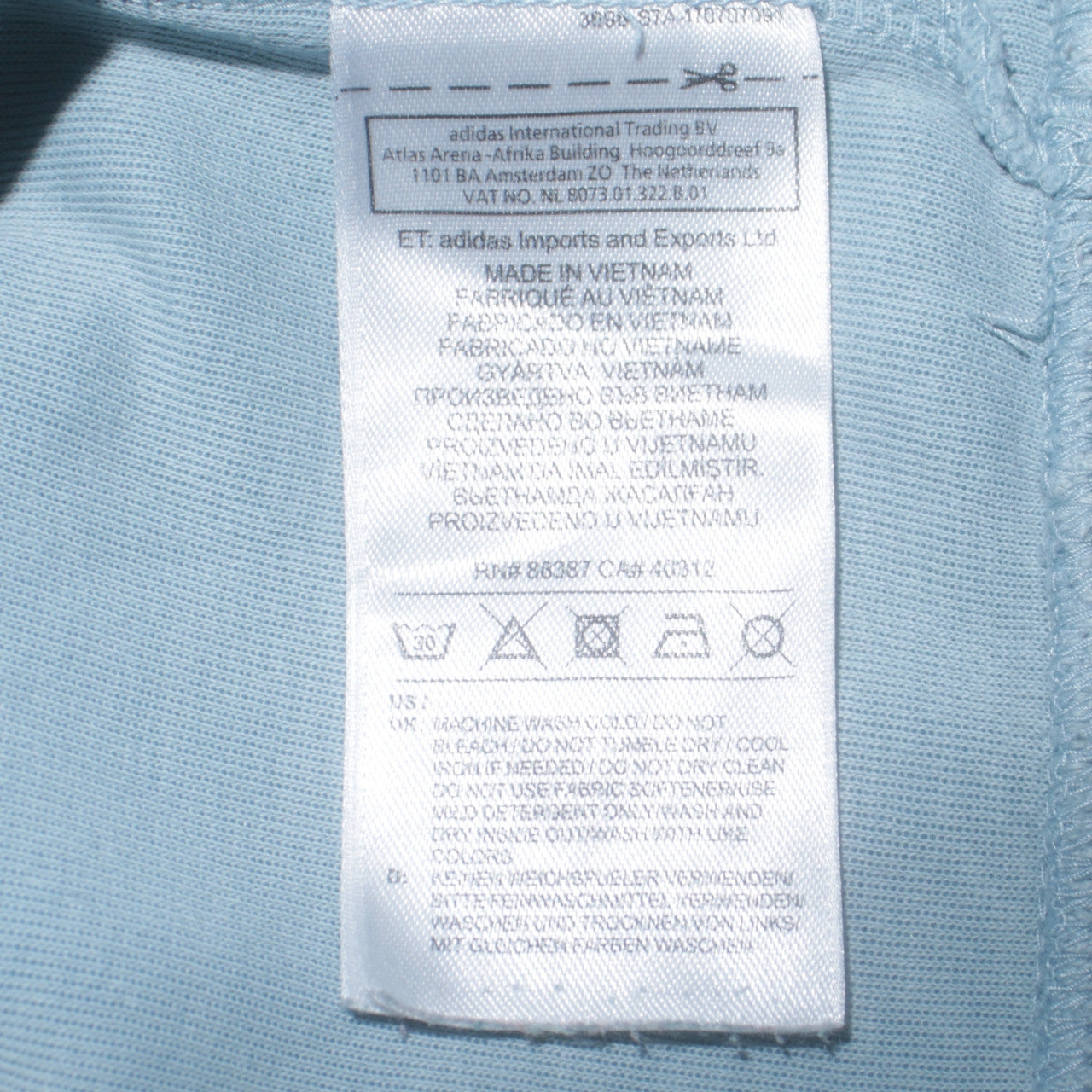 Adidas Women Blue Crew Neck Pullover Sweatshirt Size 10