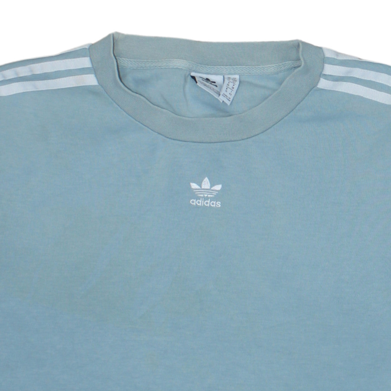 Adidas Women Blue Crew Neck Pullover Sweatshirt Size 10