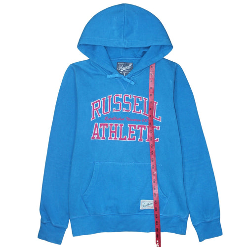 Russell Athletic Womens Blue Pullover Hoodie Size L Cotton Blend
