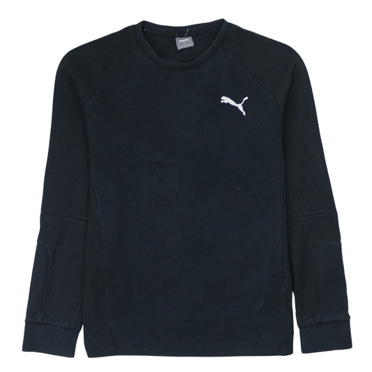 Puma Men’s Black Pullover Crew Neck Sweatshirt L Sports Fleece