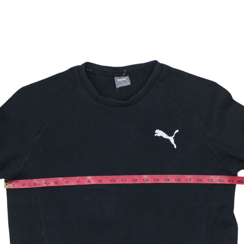 Puma Men’s Black Pullover Crew Neck Sweatshirt L Sports Fleece