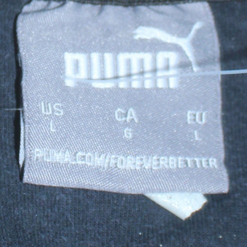 Puma Men’s Black Pullover Crew Neck Sweatshirt L Sports Fleece