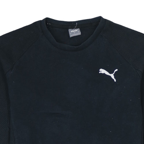 Puma Men’s Black Pullover Crew Neck Sweatshirt L Sports Fleece