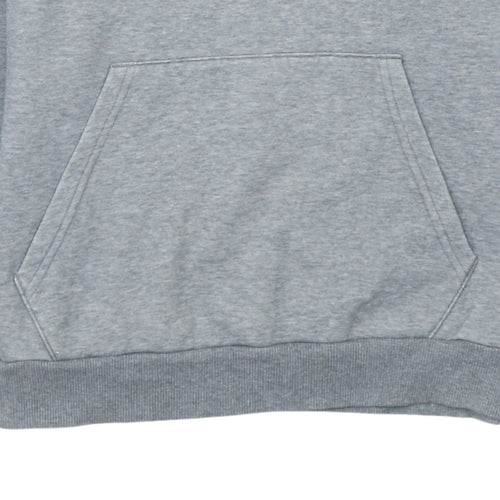 Puma Mens Grey Pullover Hoodie M Logo Athletic Sweatshirt