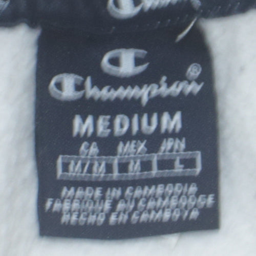Champion Men's White Pullover Hoodie Medium Regular Fit