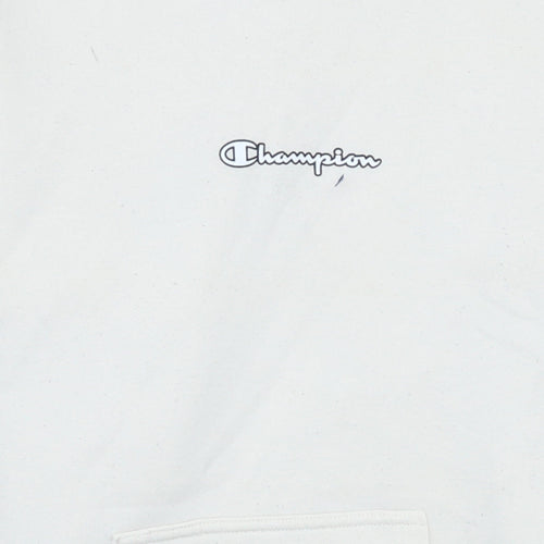 Champion Men's White Pullover Hoodie Medium Regular Fit