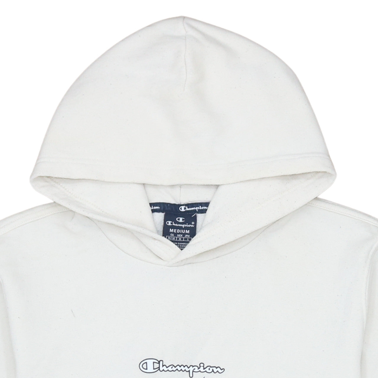 Champion Men's White Pullover Hoodie Medium Regular Fit