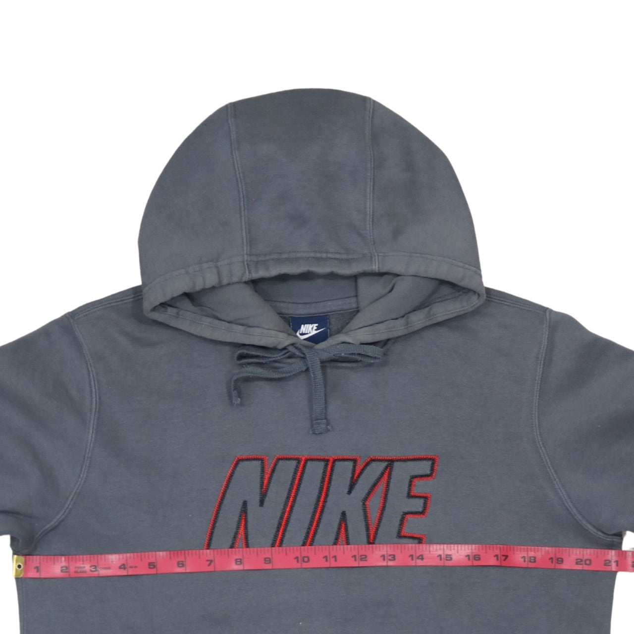 Nike Men's Grey Pullover Hoodie Small Embroidered Logo Sportswear