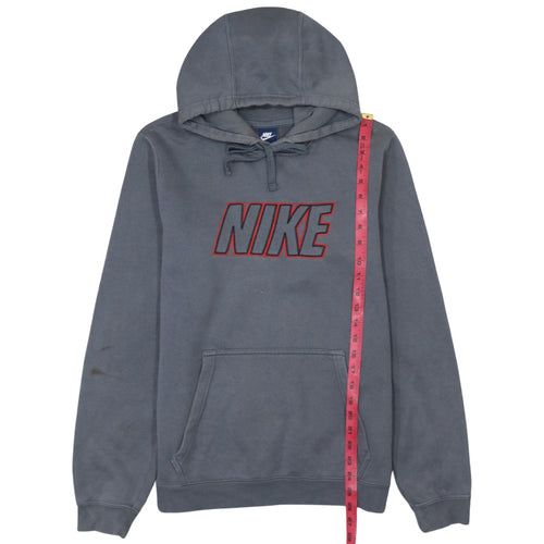 Nike Men's Grey Pullover Hoodie Small Embroidered Logo Sportswear