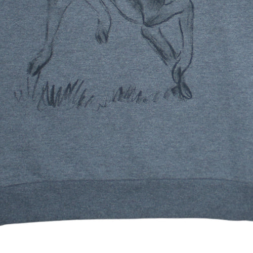 Disney Women Grey Bambi Sweatshirt XS Crew Neck Pullover