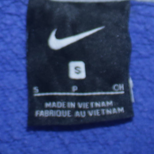 Nike Womens Blue Pullover Hoodie Small Cotton Blend Athletic Sweatshirt