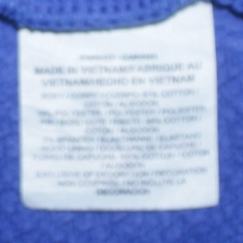 Nike Womens Blue Pullover Hoodie Small Cotton Blend Athletic Sweatshirt