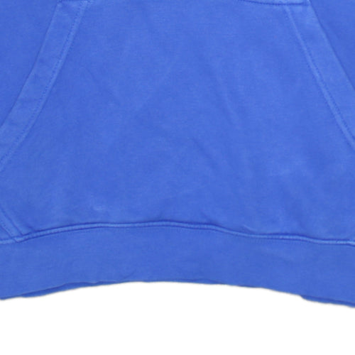 Nike Womens Blue Pullover Hoodie Small Cotton Blend Athletic Sweatshirt