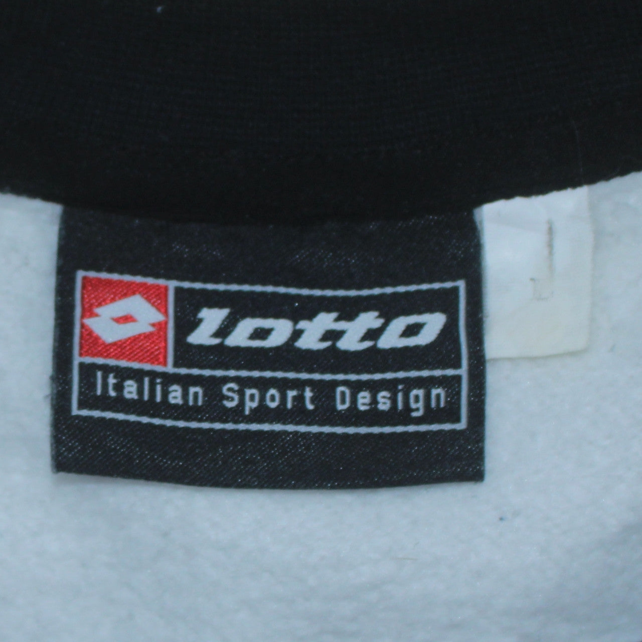 Lotto Men Black & White Italian Sport Design Graphic Pullover Sweatshirt L