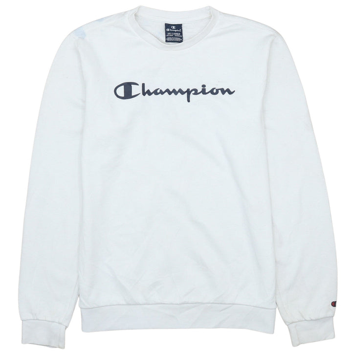 Champion Boys White Crew Neck Sweatshirt 15-16 Years Logo Print