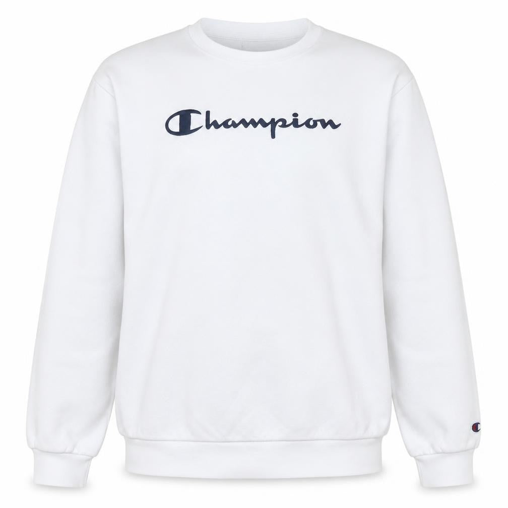 Champion Boys White Crew Neck Sweatshirt 15-16 Years Logo Print