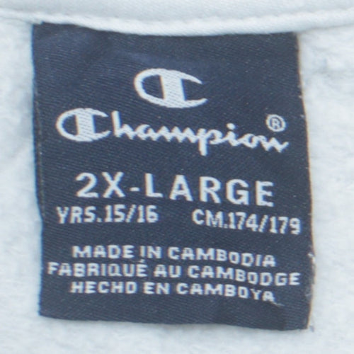Champion Boys White Crew Neck Sweatshirt 15-16 Years Logo Print