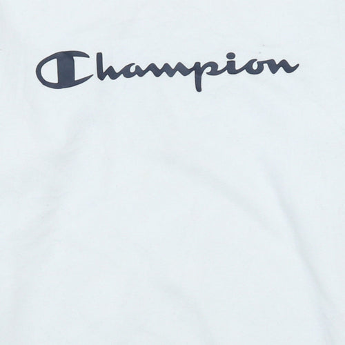 Champion Boys White Crew Neck Sweatshirt 15-16 Years Logo Print