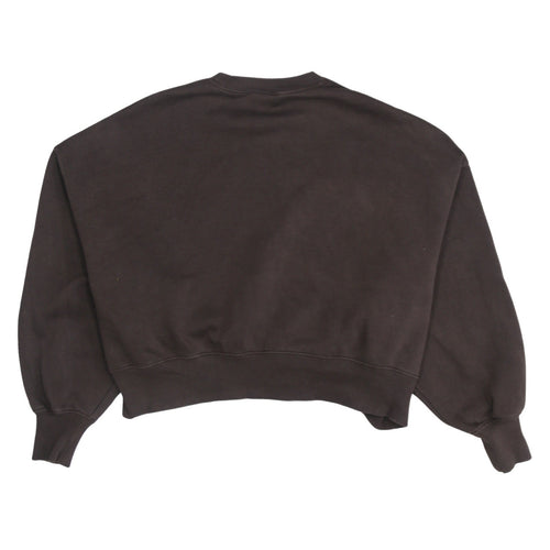 Nike Women Brown Small Pullover Sweatshirt Cotton Blend Crew Neck