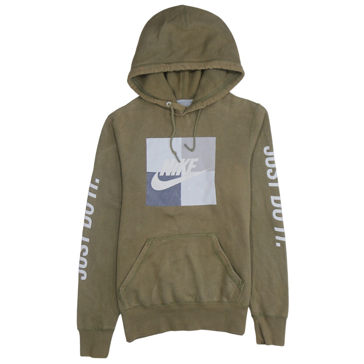 Nike Men's Green Pullover Hoodie Small Logo Just Do It Sportswear