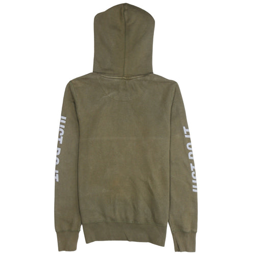 Nike Men's Green Pullover Hoodie Small Logo Just Do It Sportswear