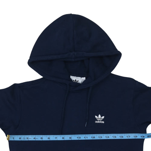 Adidas Men Blue Pullover Hoodie XS Regular Fit Logo Fleece