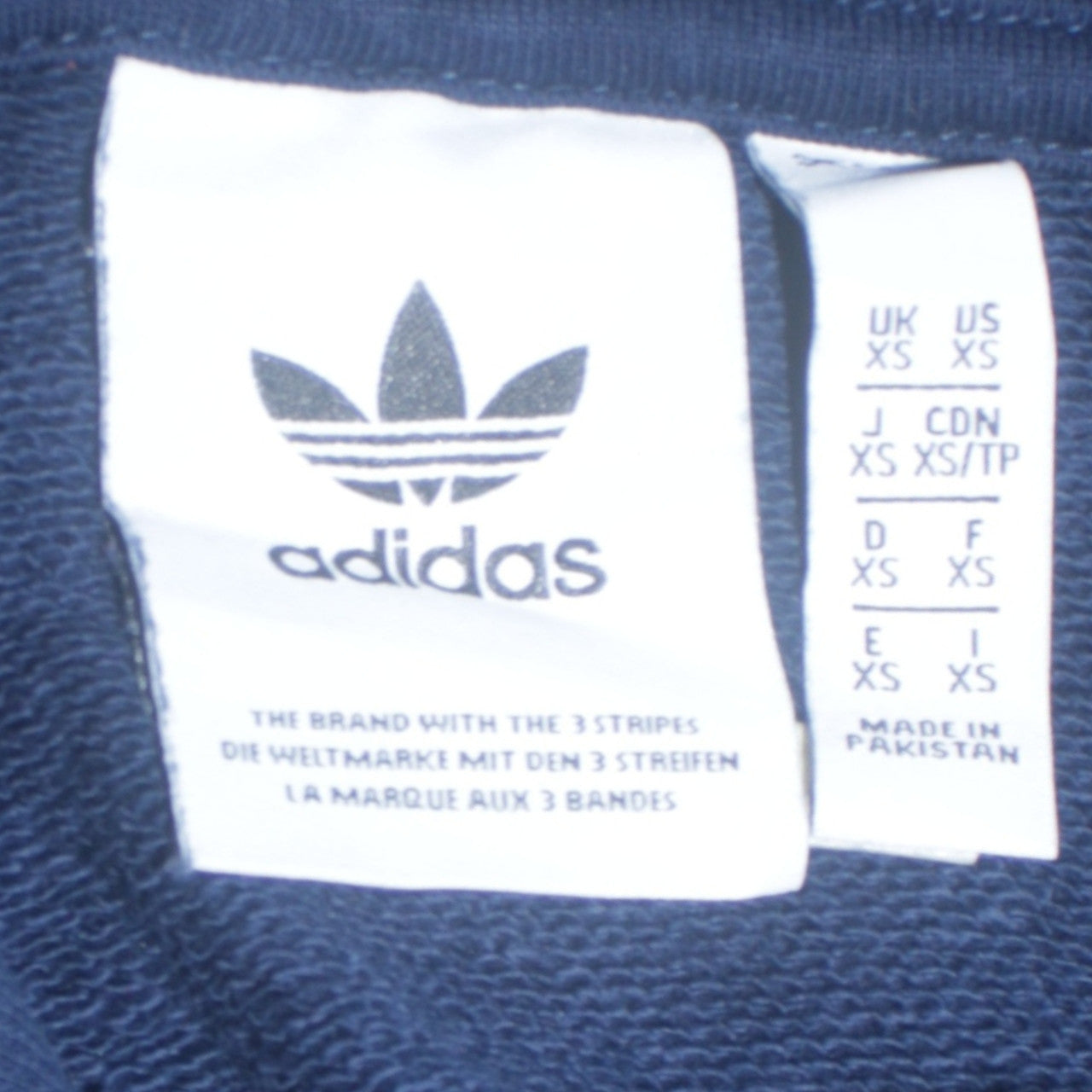 Adidas Men Blue Pullover Hoodie XS Regular Fit Logo Fleece