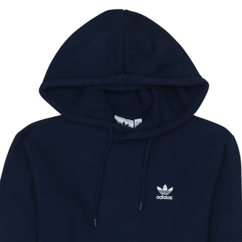 Adidas Men Blue Pullover Hoodie XS Regular Fit Logo Fleece
