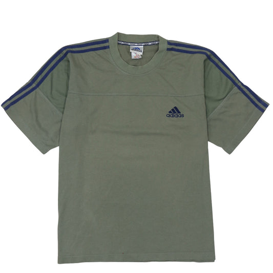 Adidas Mens Khaki Crew Neck Short Sleeve Athletic T-Shirt L