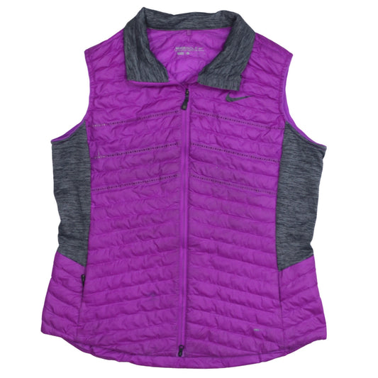 Nike Golf Women Purple Lightweight Puffer Waistcoat L