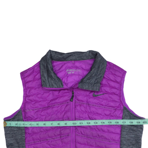 Nike Golf Women Purple Lightweight Puffer Waistcoat L