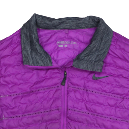 Nike Golf Women Purple Lightweight Puffer Waistcoat L