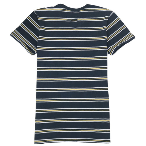 Nike SB Men's Blue Striped Cotton Crew Neck T-Shirt Size S