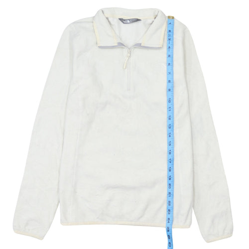 The North Face Womens White Fleece Pullover Sweatshirt Size L