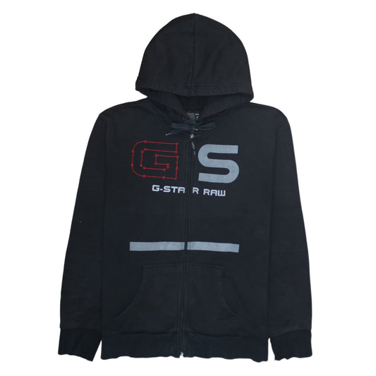 G-Star Raw Men’s Black 2XL Full Zip Hoodie Sweatshirt