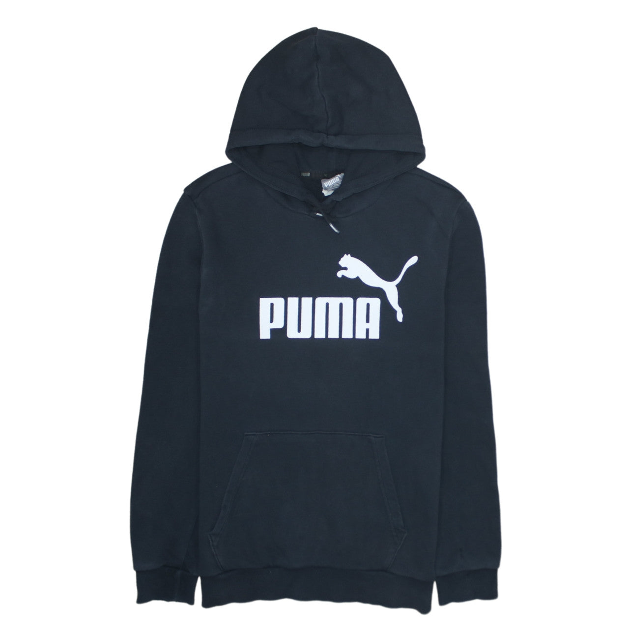 Puma Men's Black Pullover Hoodie S Regular Fit Fleece Sweatshirt