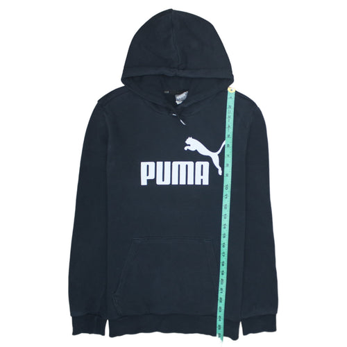 Puma Men's Black Pullover Hoodie S Regular Fit Fleece Sweatshirt
