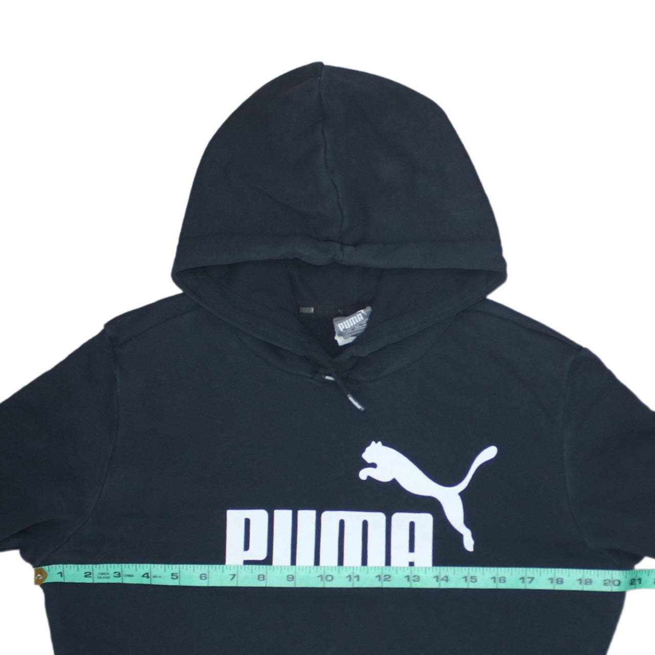 Puma Men's Black Pullover Hoodie S Regular Fit Fleece Sweatshirt