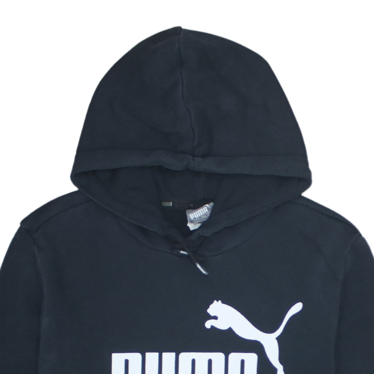 Puma Men's Black Pullover Hoodie S Regular Fit Fleece Sweatshirt