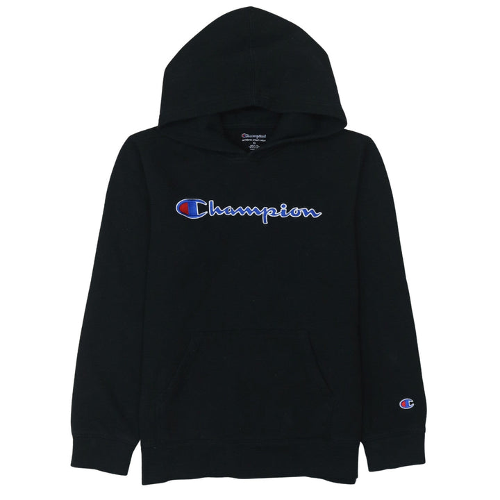 Champion Womens Black XL Pullover Hoodie With Logo Embroidery