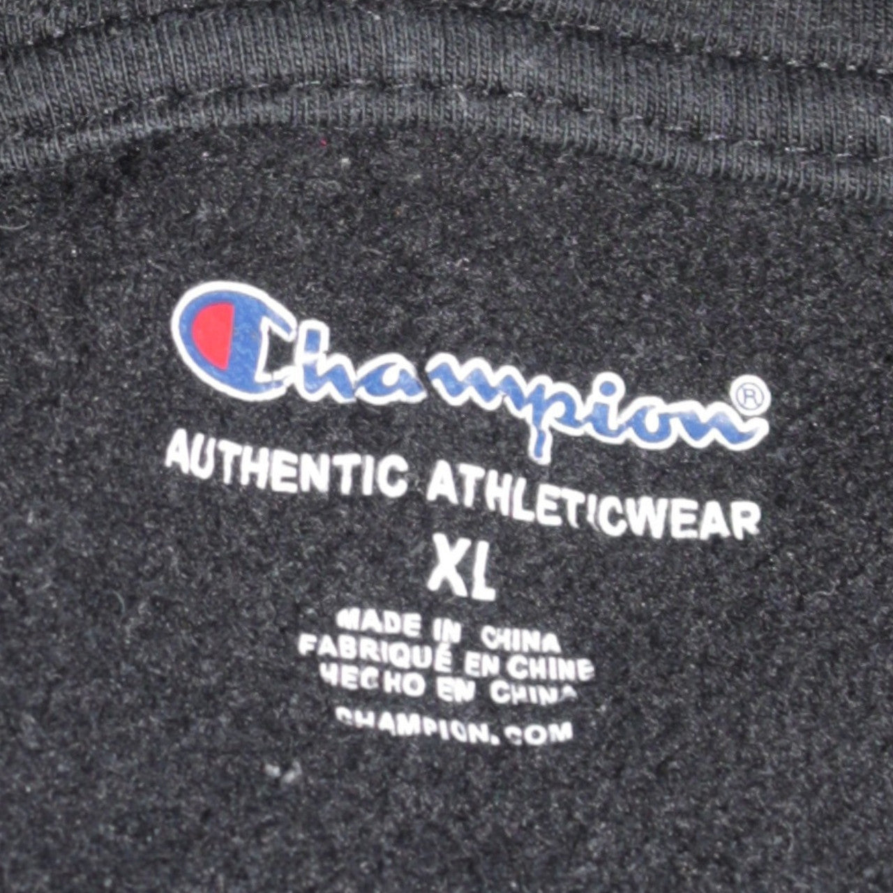 Champion Womens Black XL Pullover Hoodie With Logo Embroidery